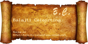 Balajti Celesztina névjegykártya